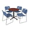Kobe Kobe Round Table & Chair Set, Wood, Metal, Polypropylene Top TKB30RNDCH44BE - alternate 1